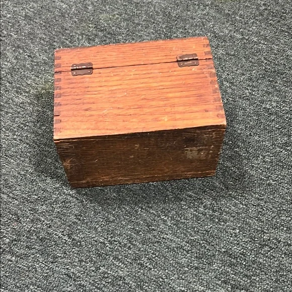 Wooden handmade recipe box 1929 - Picture 4 of 4